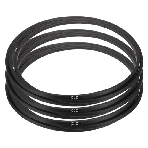 uxcell 3pcs A114 or 4L1160 Classic Wrapped Rubber V-Belt, 114"(2896mm) Inside Circumference, A Profile V Belt