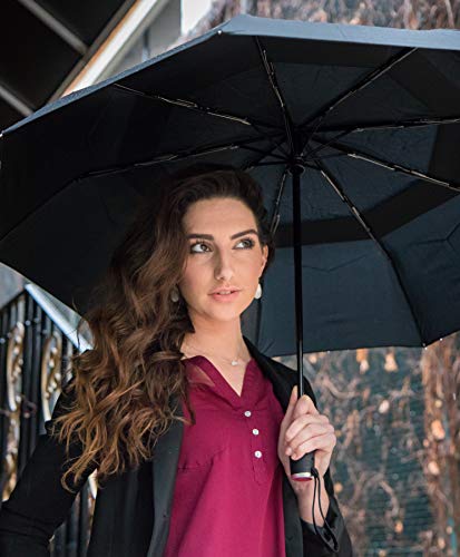 LifeTek Windproof Travel Umbrella - Compact, Automatic, Wind Resistant, Strong and Portable - Small Folding Backpack… - Image 4