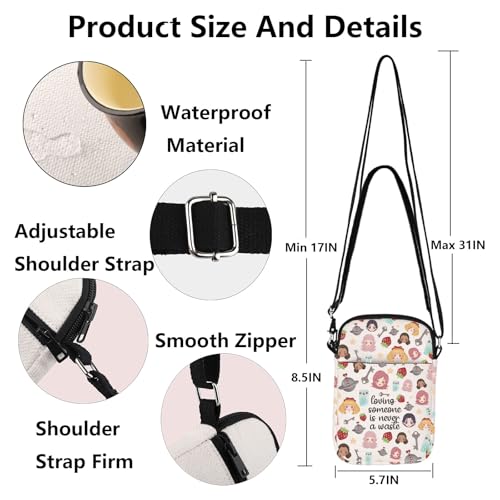 G2TUP Anime Character Crossbody Bag Manga Gifts Anime Lover Gifts Loving Someone Is Never a Waste Anime Shoulder Bag2