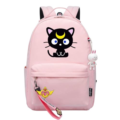 TIANSTON Linda bolsa para computadora portátil de viaje diario para mujeres Sailors Moons, mochila inspirada en anime para adolescentes, diseño espacioso y duradero # 21