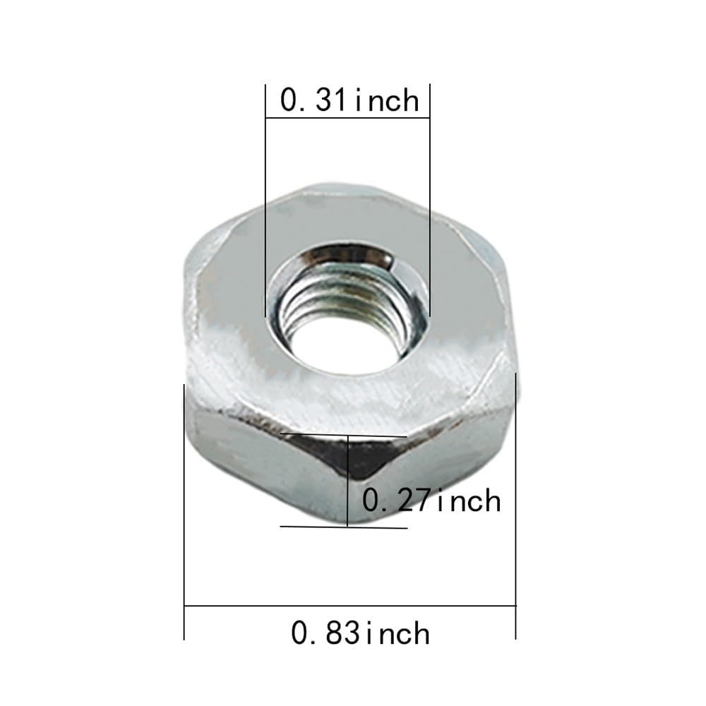 Tensor de Cadena con Punta de Parachoques Compatible con MS180, MS170, 018 y 017, Repuesto de Motosierra con Tuerca de espárrago de Barra.