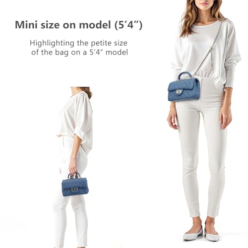 M-ioi-M Small Quilted Lambskin Evening Crossbody Bag with Top Handle by M-ioi-M - Used condition - Image 9