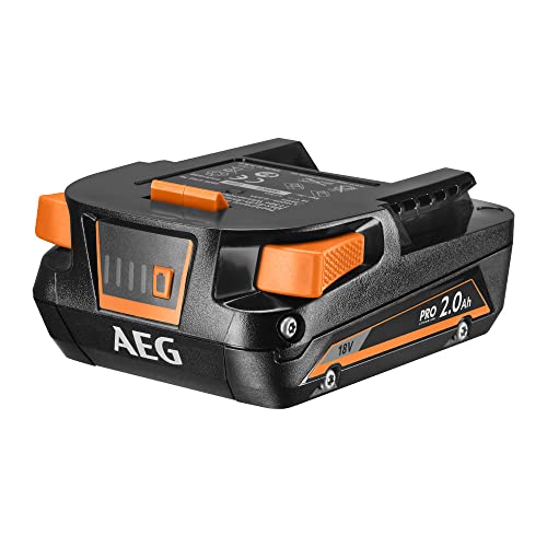 AEG - Batterie Pro Lithium 18 V PRO18V 2,0 Ah - Compatible avec Tout Outil PRO18V et SUBCOMPACT Pro-Lithium et 100% Rétro-Compatible - Garantie 3 Ans - Grande Autonomie et Performance - L1820S