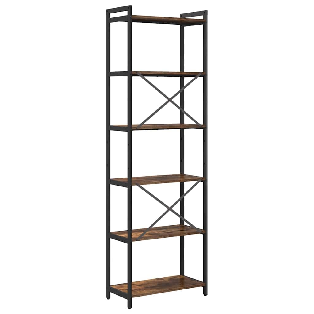Generisch Bücherregal Geräucherte Eiche 60 x 30 x 189,5 cm Holzwerkstoff,Möbel,Regalsysteme,Bücherregale Bücherschränke-868379