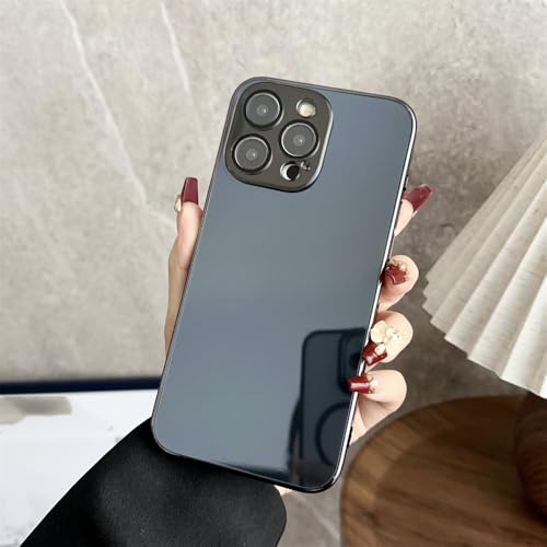 Étuis de téléphone en verre miroir mat pour iPhone 12 avec coque mate de protection intégrale