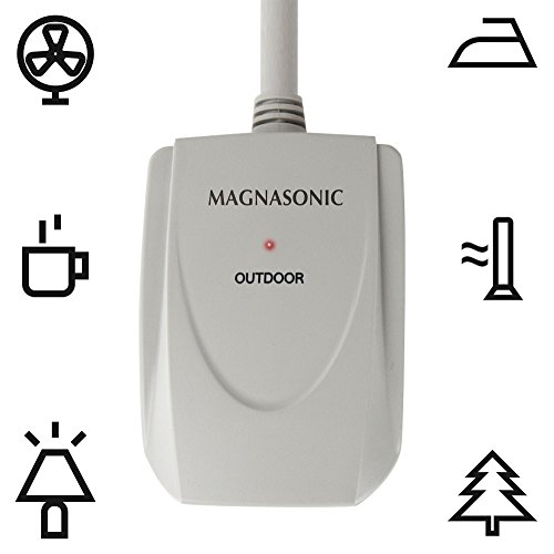 Magnasonic WRC101 Wireless Remote Control Home Automation Power Outlet Outdoor On/Off Switch with 100 Feet Range