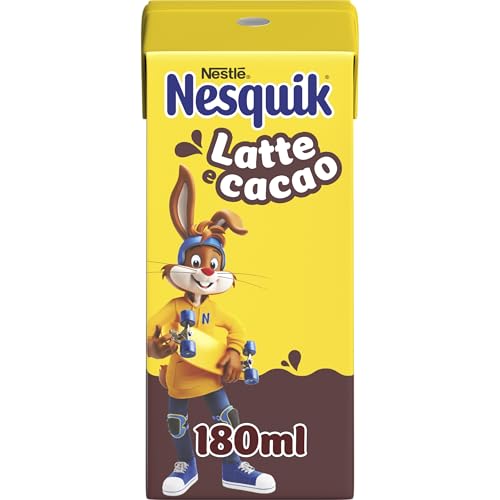 NESQUIK Pronto da Bere Latte e Cacao, 8 Confezioni da 3 Brick da 180ml (24 Brick 4,32L)