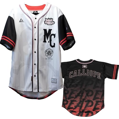 Hololive Mori Calliope Baseball Jersey Pink Medium
