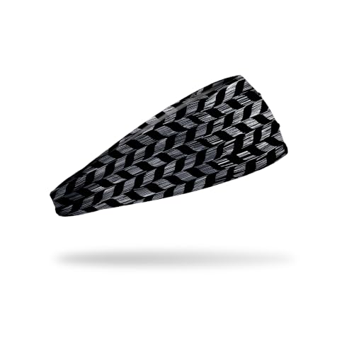 Image of JUNK Brands Big Bang Lite Black & White Headband - Moisture-Wicking, Performance Fabric, Non-Slip, Sports Sweatband for Men & Women