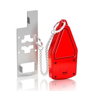 1 Pack Portable Door Lock for Travel with Alarm, Heavy Duty Security Lock for Hotel Room Door, Apartment Safety Device, Anti-Theft Door Locker with Loud Alarm Sound (Fits All Inward Doors)