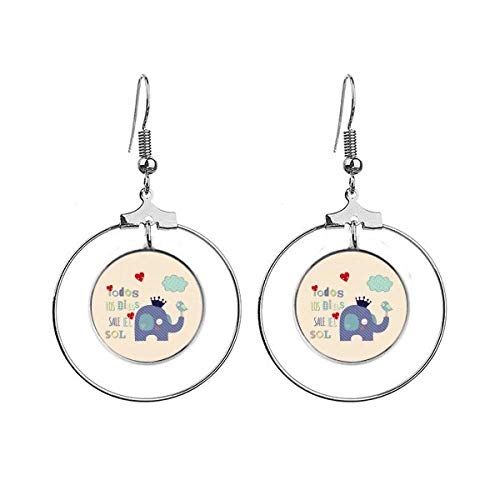 Boucles d'oreilles pendantes légères nuage et couronne anti-allongement