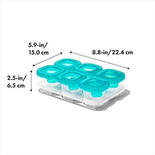 OXO Blocos de silicone para bebês Tot - 56,7 g - azul-petróleo