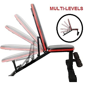 Image of BodyFit Fitness New Multi Adjustable Exercise Incline Bench | Full Body Workout | Foam Soft Padding | Bench Press | Heavy Solid Steel, 250 Kg