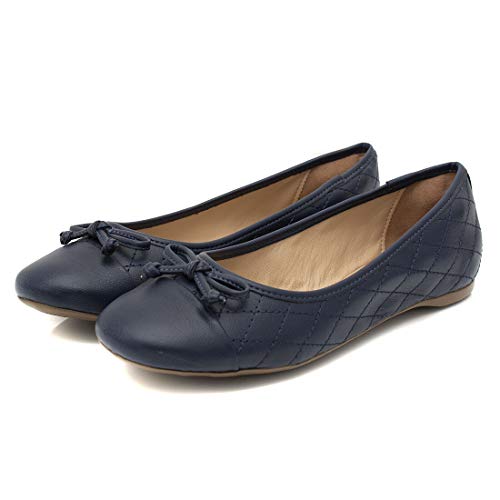 Sapatilha Matelassê Pattini com Laço Marinho Azul Marinho 37