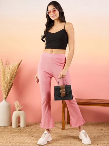 Image of Pivl Women's Bell Bottom /Boot Cut Trackpants - Stylish & Comfortable Casual Summer Wear|| Trouser