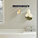 Coat Hook Rack Wall Mounted Hook Rail Robe Hanger Stainless Steel with 4 Heavy Duty Hooks Bathroom Kitchen Towel Holder, Rubber Matte Black MARMOLUX ACC