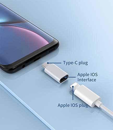 Adattatore da Lightning femmina a USB C maschio (confezione da 3) compatibile per Samsung Galaxy S24 S23 per Ipad Air4 Tipo di cavo di ricarica connettore per iPhone 15 16 pro max per Apple