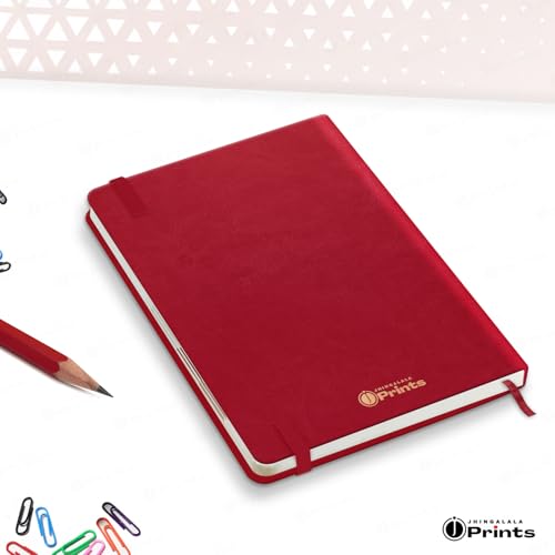 Image of Jhingalala Diaries - Hard Bound Leather Cover 2026 Diary with 365 Dates I Daily Planner Diary 2026 With Calendar | Size A5 15x21 cms (Red)