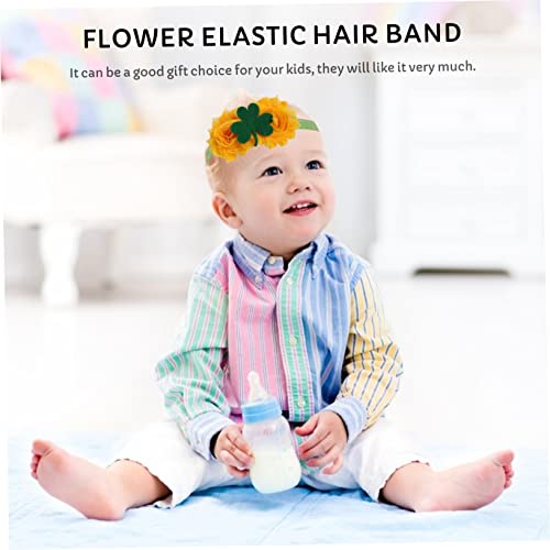 HONMEET 4 peças de faixas de cabelo para bebês, faixas elásticas para bebês e crianças, tiara para b