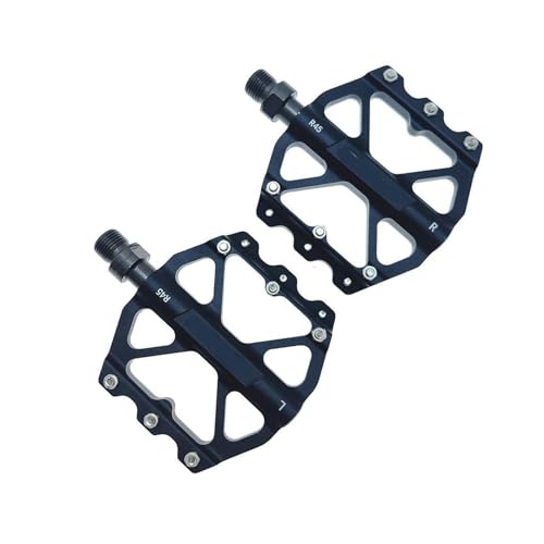 自転車ペダル 超軽量 3 シールドベアリング 9/16 アルミニウム合金 マウンテンバイク ペダル MTB ロードバイク パーツ アクセサリー (R45 ブラック)