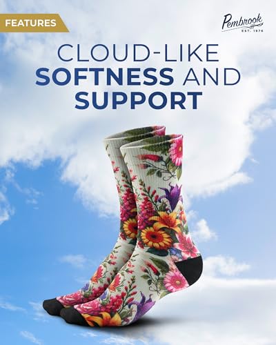 Pembrook Premium Diabetic Compression Crew Socks for Women - Running Socks, Short Compression Socks for Women - 2 Pairs3