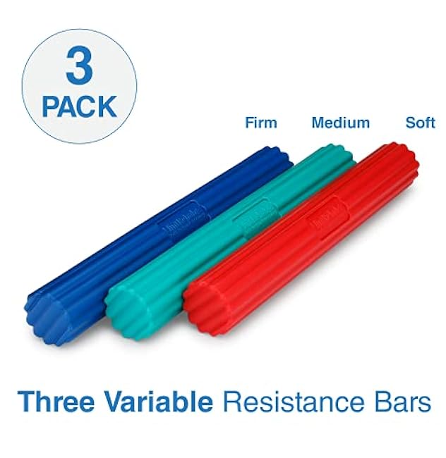 FlintRehab Flex Bars for Physical Therapy (3 Pack), Hand therapy Flex Bar, Resistance Bar for Golfers Elbow & Tendinitis, Tennis Elbow Exercise Devices, 3 Variable Twist Bar to Improve Grip Strength
