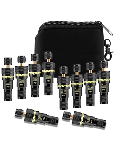 Image of ATsafepro Tire Deflator, 10-30PSI Adjustable Auto-Stop Tire Deflators Offroad Accessories, Air Down Tire Deflators Kit Tool for Rapid Deflator Off Road 4x4 Various Vehicles (Pack of 10)