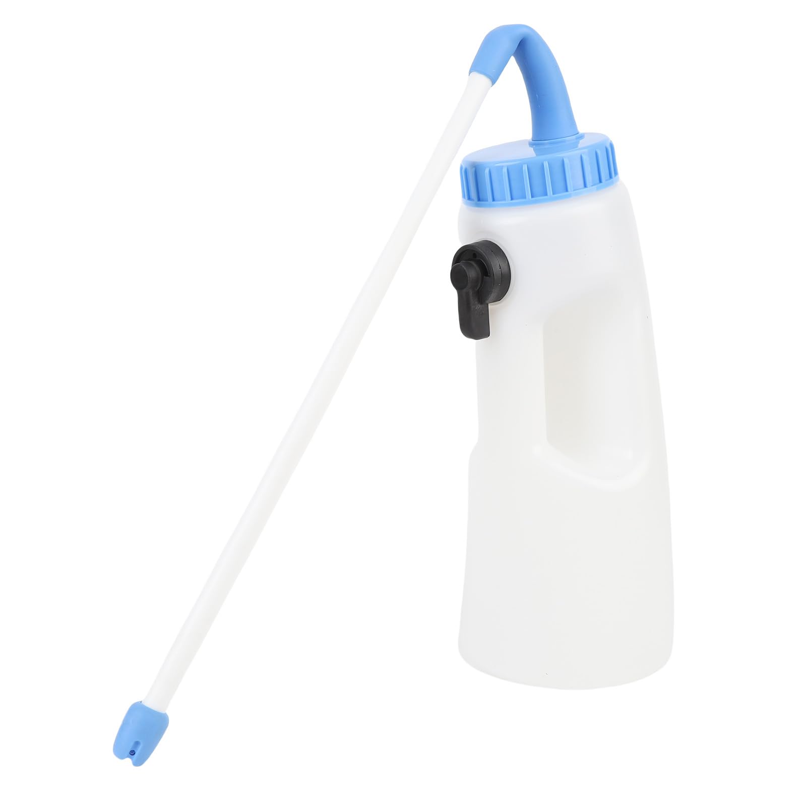Biberon per Vitelli, Biberon per Latte in Plastica per Uso Alimentare da 2,5 Litri con Maniglia e Valvola di Controllo, Dispositivo di Alimentazione con Capezzolo per Vitelli, Agnelli e