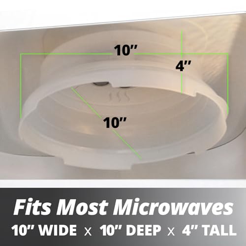 Image of HOVER COVER Magnetic Microwave Splatter Cover - 10-Inch Collapsible - Black