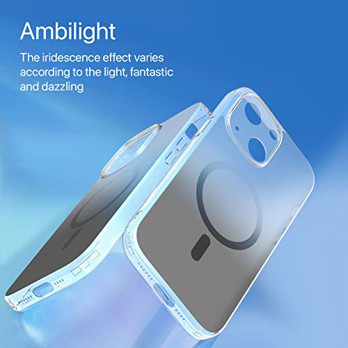 Image of Vaku Luxos Zurich MAGPRO Gradient Colored for iPhone 14 Plus Cover Case, Transparent, 6 Feet Drop Protection, Shockproof, Scratch Resistant, Slim, Compatible with MagSafe Back Cover - Grey