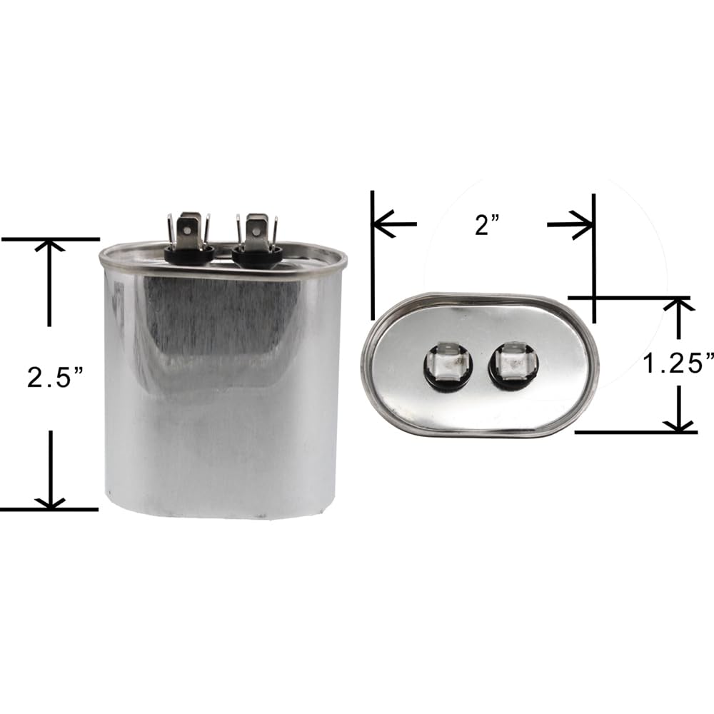 ClimaTek Oval Capacitor - fits Coleman # 024-35813-000 S1-02435813000 | 10 uf MFD 370/440 Volt VAC