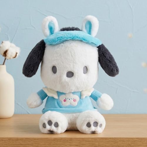 Image of Mirada Official Sanrio Pochacco Soft Plush Toy | Cute Blue Puppy Stuffed Toy for Kids & Girls | Soft Toys for Kids, Cute Soft Toys, Stuffed Animals, Plush Toy, Gift Item, Collectible Decor | 27cm
