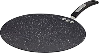 Scoville Neverstick 30cm Chapati Pan - Flat Bread Cake Pan, Non-Stick Coated, Speckled Design, Black