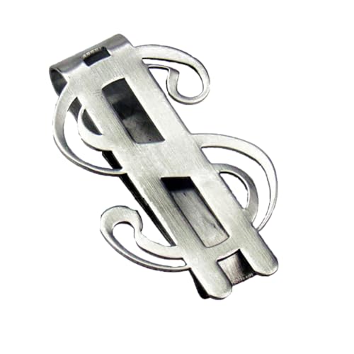 1pc Stainless Steel Money Clip Sign Shape Cash Clip Metal Money Holder