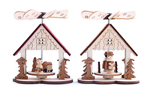 BRUBAKER 2-Pack Small Christmas Pyramids - Designed in Germany