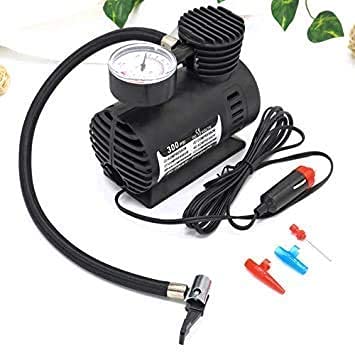 PIPALIYA Electric Air Compressor Inflator Pump for Car, Bike, Tubeless Tire | 12V 300 PSI Air Pump for Bicycle, Football, Basketball