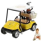 SZJFYMQ Golf - Gelb Golfwagenmodell Partygeschenke Dekoration Cart Wohnaccessoires Desktop-Golfwagen, FüR Zuhause Oder BüRo (1 Stück)