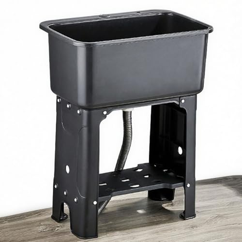 Fregadero portátil con kit de drenaje, fregadero de fregona comercial, estación de lavado de mascotas al aire libre, lavadero de garaje, lavabo inclinado, bañera de lavado de servicio de piso para una