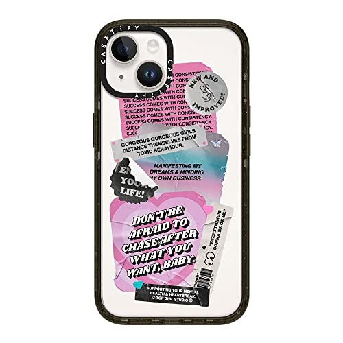 Carcasa Impact para iPhone 14 Casetify en negro brillante 2