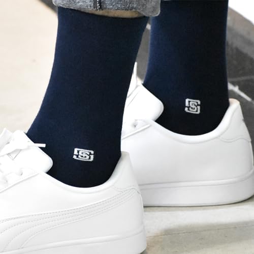 Image of The Sock Street Bamboo Crew Socks for Men Combo | Full Calf Length Premium Bamboo | Odour-Free, Breathable & Durable | Cushioned Base & Anti-bacterial | 3X Softer than Cotton Socks | Pack of 3