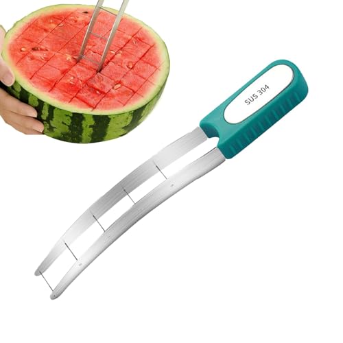 Cortador de sandía | Cortador de cubos de frutas de acero inoxidable, herramienta de cocina versátil, herramienta de corte de sandía de mano, cortador de frutas para sandía, melón, piña