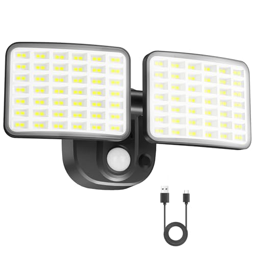 Rechargeable Battery Powered Motion Sensor Outdoor Lights with 2500LM & 4000LM(High Brightness...