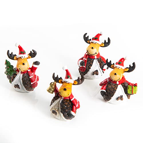 Logbuch-Verlag 4 Nikolaus Rentier Figur Santa mit Geweih -...