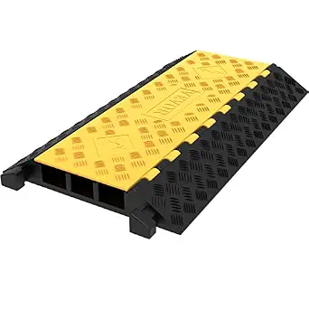VEVOR 3-Channel Rubber Cable Protector Ramps Heavy Duty 44,000 lbs Load Capacity