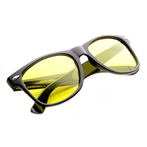 zeroUV Night-Driving Glare Reducing Yellow Tinted Lens Basic Horned Rim Glasses4