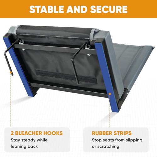 image for APEXUP Stadium Seats with Back Support, Portable Bleacher Seat with La