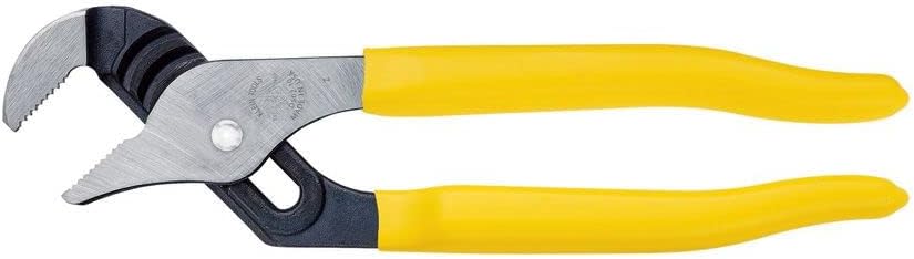 Klein Tools D502-10 Pump Pliers, 10-Inch Tongue and Groove, Quick-Adjust Rivet, 1-3/4 Inch Max Parallel Jaw Range, Tension Loaded Joint