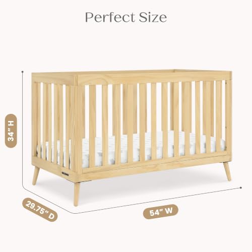 Image of Delta Children Essex 4-in-1 Baby Crib & Mattress, Natural