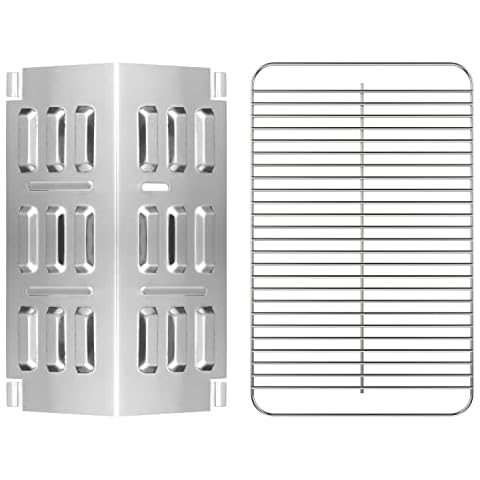 EasiBBQ 9201 Stainless Steel Flavorizer Bar and 80631 Stainless Steel Grill Grate, Flavorizer Bar for Weber Go-Anywhere Gas Grill, Grill Grate for Weber Go-Anywhere Gas and Charcoal Grill Cover