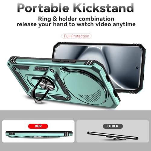 Etui de protection Xiaomi Redmi Note 15 Pro 5G coque verte aimantée avec vitre - 3